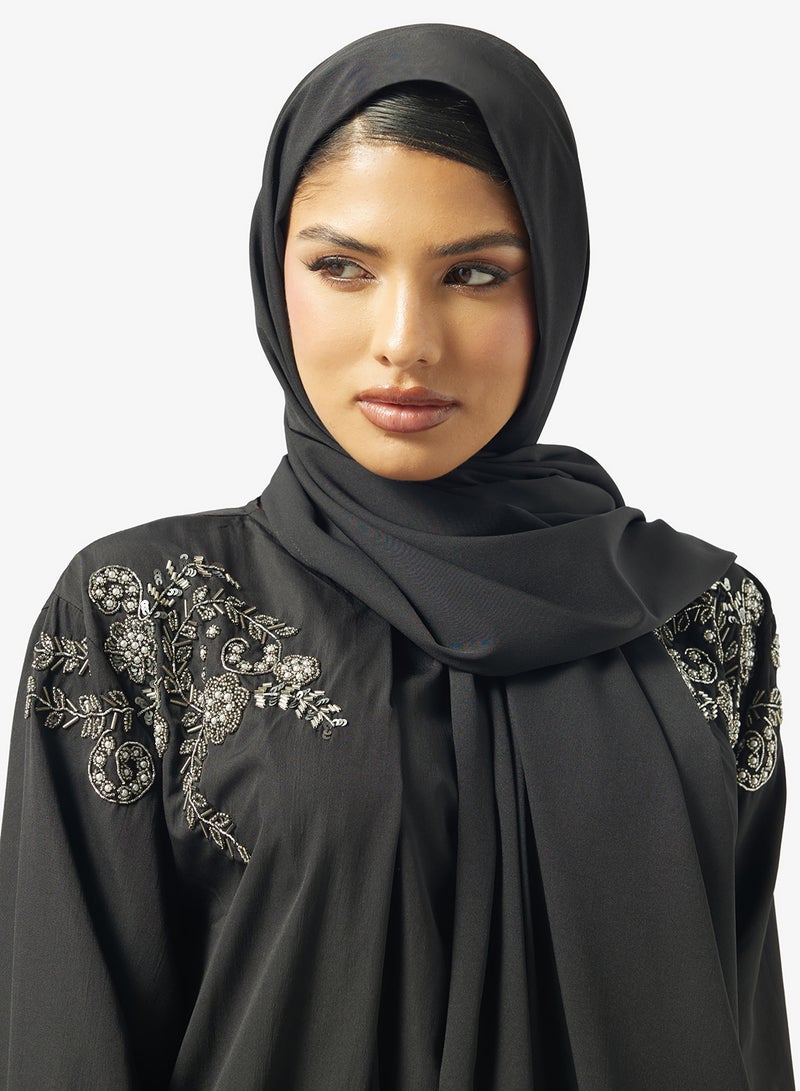 خزانة عباية مطرزة مع شيلا - Image 4